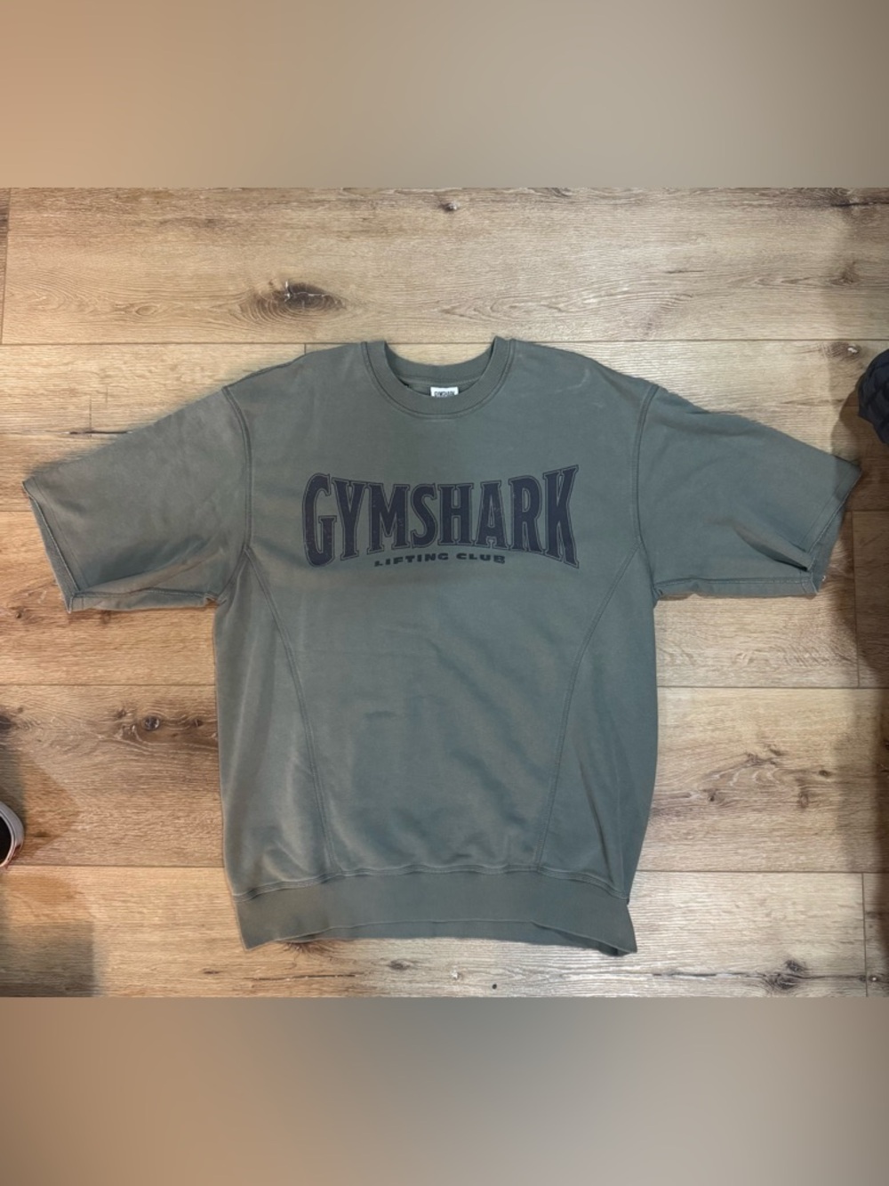 Gymshark Olive Crewneck with Bold Chest Logo